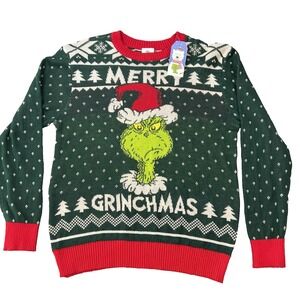 NEW Grinch Mens S  Holiday Movie Ugly Christmas Sweater Dr‎ Seuss Holiday Party